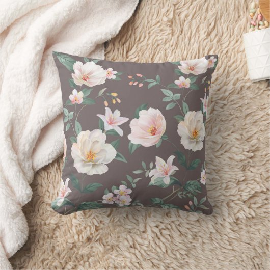 様高品質々な水彩の花が咲き始めた クッション (ブランケット)