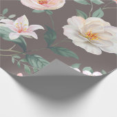 様高品質々な水彩の花が咲き始めた ラッピングペーパー (角)