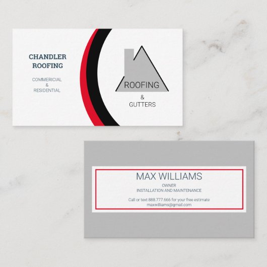 樋と屋根 名刺 (正面/裏面)