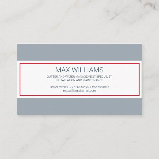 樋の取り付けとメンテナンス 名刺 (裏面)