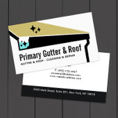 樋の屋根の清掃と修復 名刺