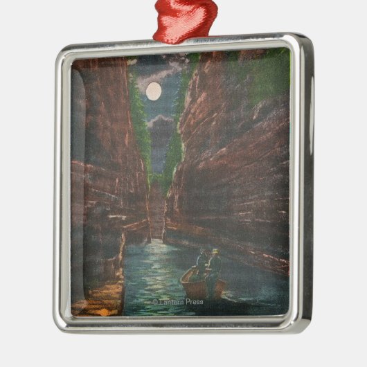 樋の月明りの眺め メタルオーナメント (左)