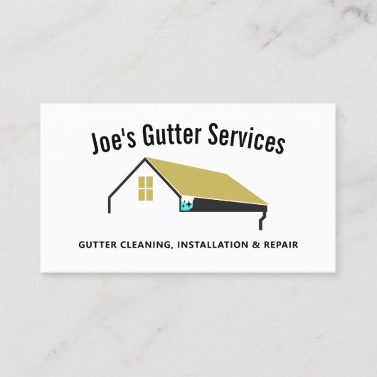 樋の清掃、修理、設置 名刺 (正面)