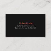 樋清掃サービス用名刺 名刺 (裏面)