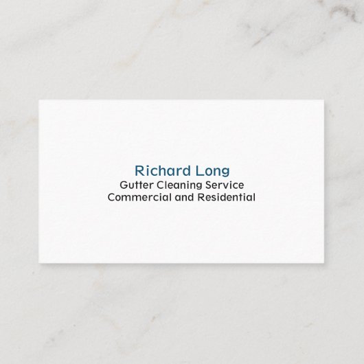 樋清掃サービス用名刺 名刺 (裏面)