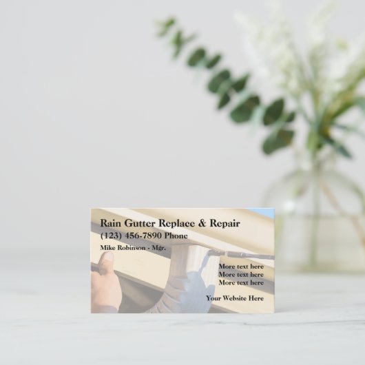 樋清掃修理業 名刺 (スタンド正面)