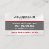 樋清掃修理設置サービス 名刺 (裏面)