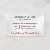 樋清掃修理設置サービス 名刺 (裏面)