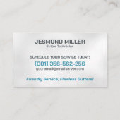 樋清掃修理設置サービス 名刺 (裏面)