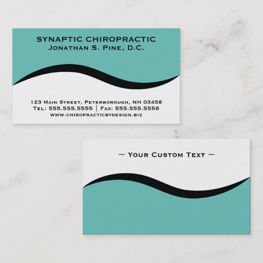 標エレガント準カイロプラクティック名刺 名刺 (正面/裏面)