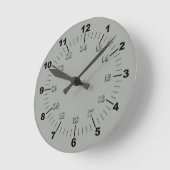 標準および軍隊時間 ラウンド壁時計 (傾斜)