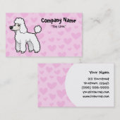 標準かミニチュアまたはトイプードル愛(切られる子犬) 名刺 (正面/裏面)