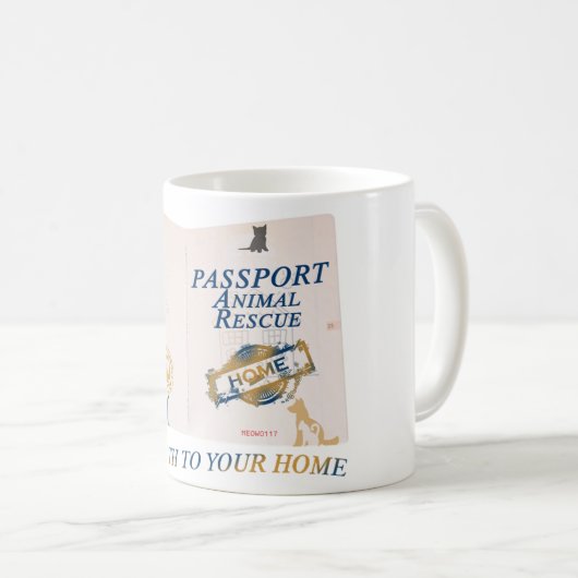 標準のパスポートのマグ コーヒーマグカップ (正面右)