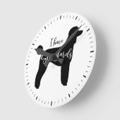 標準のプードルシルエットIには標準がある ラウンド壁時計 (傾斜)