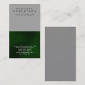 標準の垂直グリーングレーユニーク名刺 名刺 (正面/裏面)