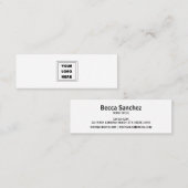 標準の汎用カスタムロゴモダンミニマル スキニー名刺 (正面/裏面)