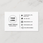 標準の白の汎用ロゴを追加 名刺 (正面)