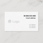 標準の色企業の 名刺 (裏面)