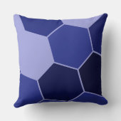 標準の青い六角パターン クッション (裏面)