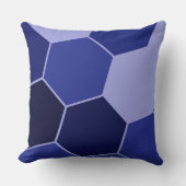 標準の青い六角パターン クッション (正面)