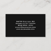 標準の黒の名刺 名刺 (裏面)