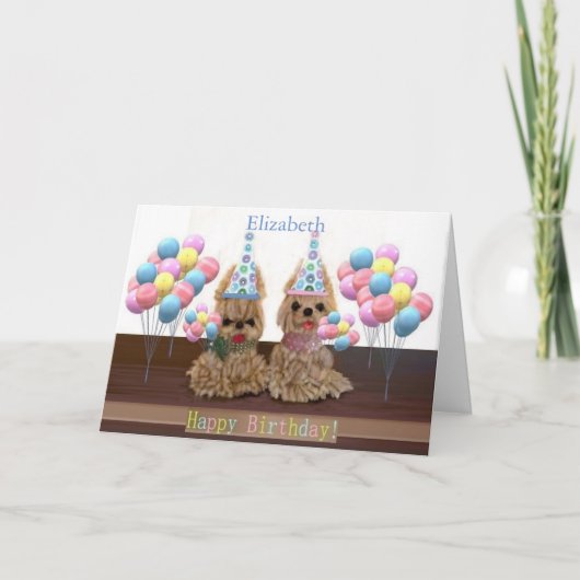 標準の「ハッピーバースデー」をパーソナライズ カード (正面)