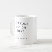 標準のMugテンプレート空白の独自のデザインをアップロード コーヒーマグカップ (正面左)