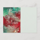 標準はがきクリスマスレズ/グリーンインク インビテーションポストカード (裏面)