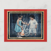 標準はがきクリスマスレズ/グリーンインク インビテーションポストカード (正面)