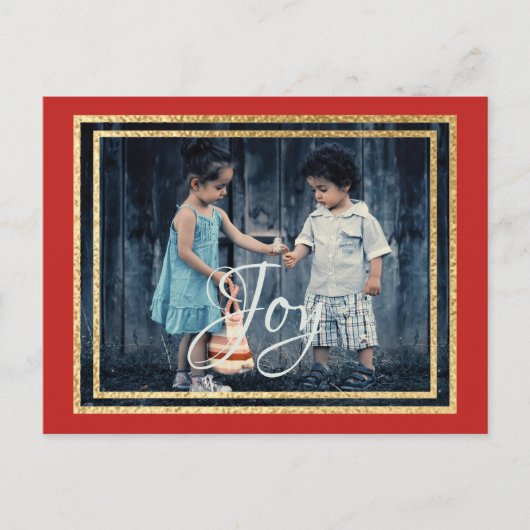 標準はがきクリスマスレズ/グリーンインク インビテーションポストカード (正面)