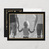 標準はがきハヌカー(ユダヤ教の祭り)金ゴールド インビテーションポストカード (正面/裏面)