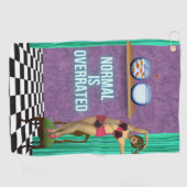 標準は過大評価ファンキーとおもしろい変更アート ゴルフタオル (横)