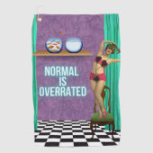 標準は過大評価ファンキーとおもしろい変更アート ゴルフタオル (正面)