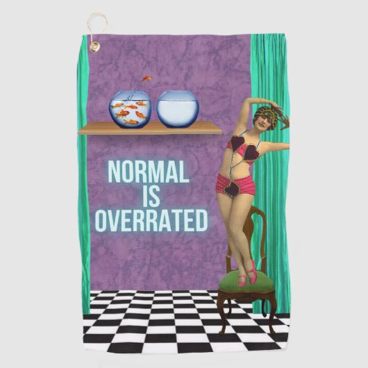 標準は過大評価ファンキーとおもしろい変更アート ゴルフタオル (正面)