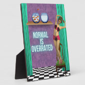 標準は過大評価ファンキーとおもしろい変更アート フォトプラーク (側面)