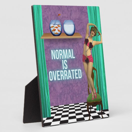 標準は過大評価ファンキーとおもしろい変更アート フォトプラーク (側面)