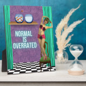 標準は過大評価ファンキーとおもしろい変更アート フォトプラーク (側面)