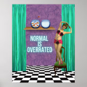 標準は過大評価ファンキーとおもしろい変更アート ポスター (正面)