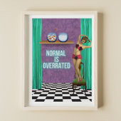 標準は過大評価ファンキーとおもしろい変更アート ポスター