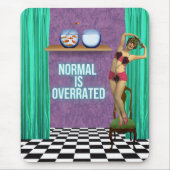 標準は過大評価ファンキーとおもしろい変更アート マウスパッド (正面)