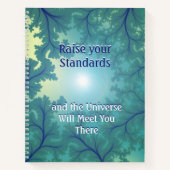 標準を上げる肯定インスピレーション引用文 ノートブック (正面)