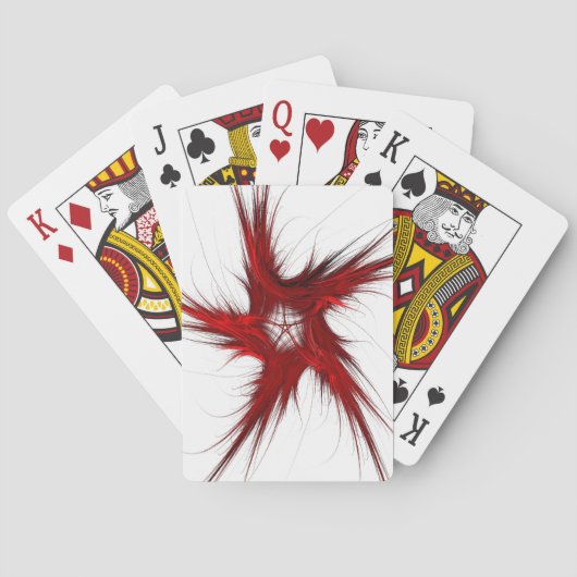 標準インデックストランプ抽象芸術赤/白 トランプ (裏面)