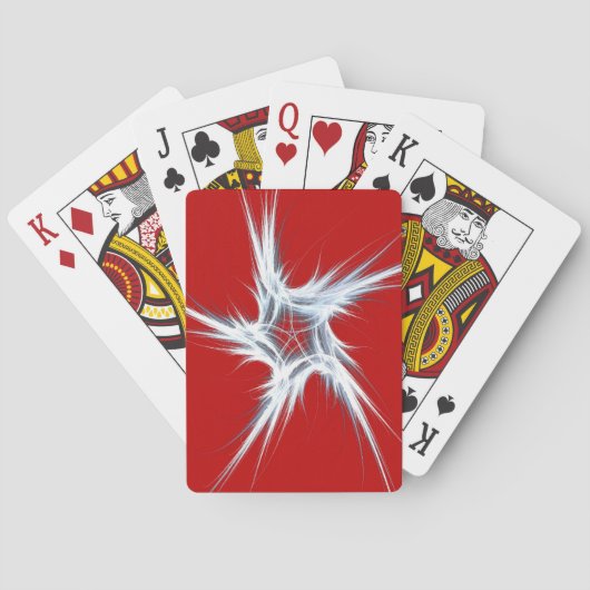 標準インデックストランプ抽象芸術赤/白 トランプ (裏面)