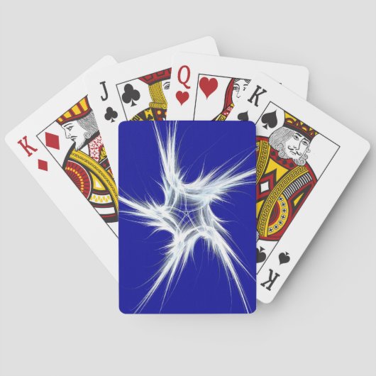 標準インデックストランプ抽象芸術青/白 トランプ (裏面)