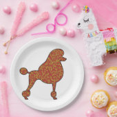 標準エレガントプードルシルエットパーティー ペーパープレート (パーティー)