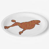 標準エレガントプードルシルエットパーティー ペーパープレート (アングル)