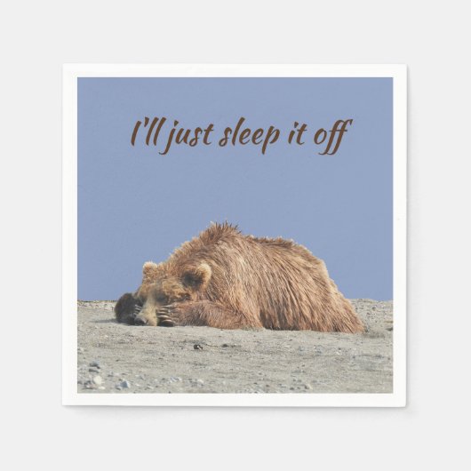 標準カクテルナプキン（グリズリーベア付） スタンダードカクテルナプキン (正面)