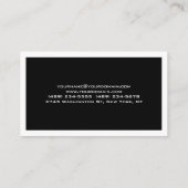 標準クリーン白黒縁ど標準 名刺 (裏面)