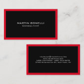 標準クリーン黒縁ど赤 名刺 (正面/裏面)