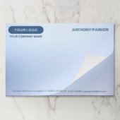 標準グラデーション青の背景 ペーパーパッド (折り畳み)